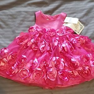 12 mo NWT Iris & Ivy beautiful fuschia rose dress